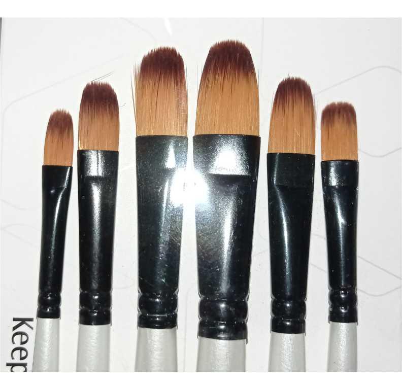 6Pcs Artist Paint Brush Set Nylon Bristles Brushes for Watercolor Acrylic Oil Painting - Image 8