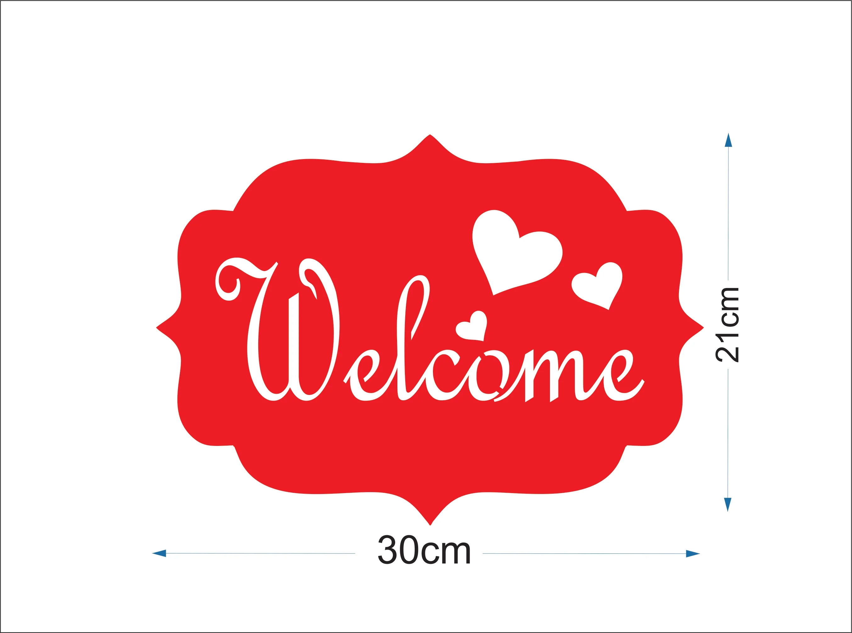 Welcome Note Mirror Acrylic Door Wall Sticker Self adhesive DIY Home Art Decor for Kids Living Room Bedroom Decoration - Image 4